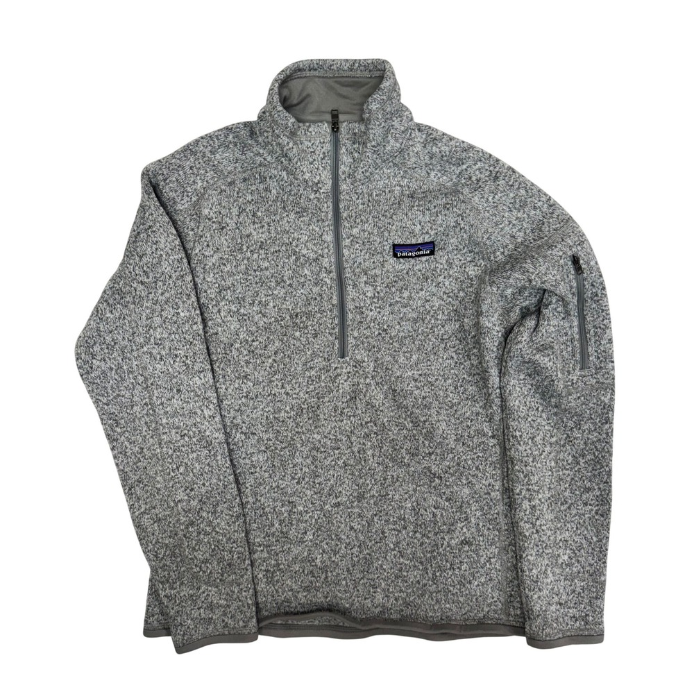 Patagonia Better Sweater 1/4 Zip Fleece Pullover Gray Heather Womens M